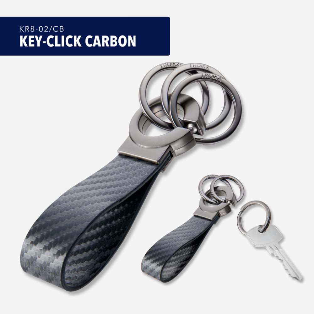 TROIKA Schlüsselanhänger KEY-CLICK , Carbon Optik