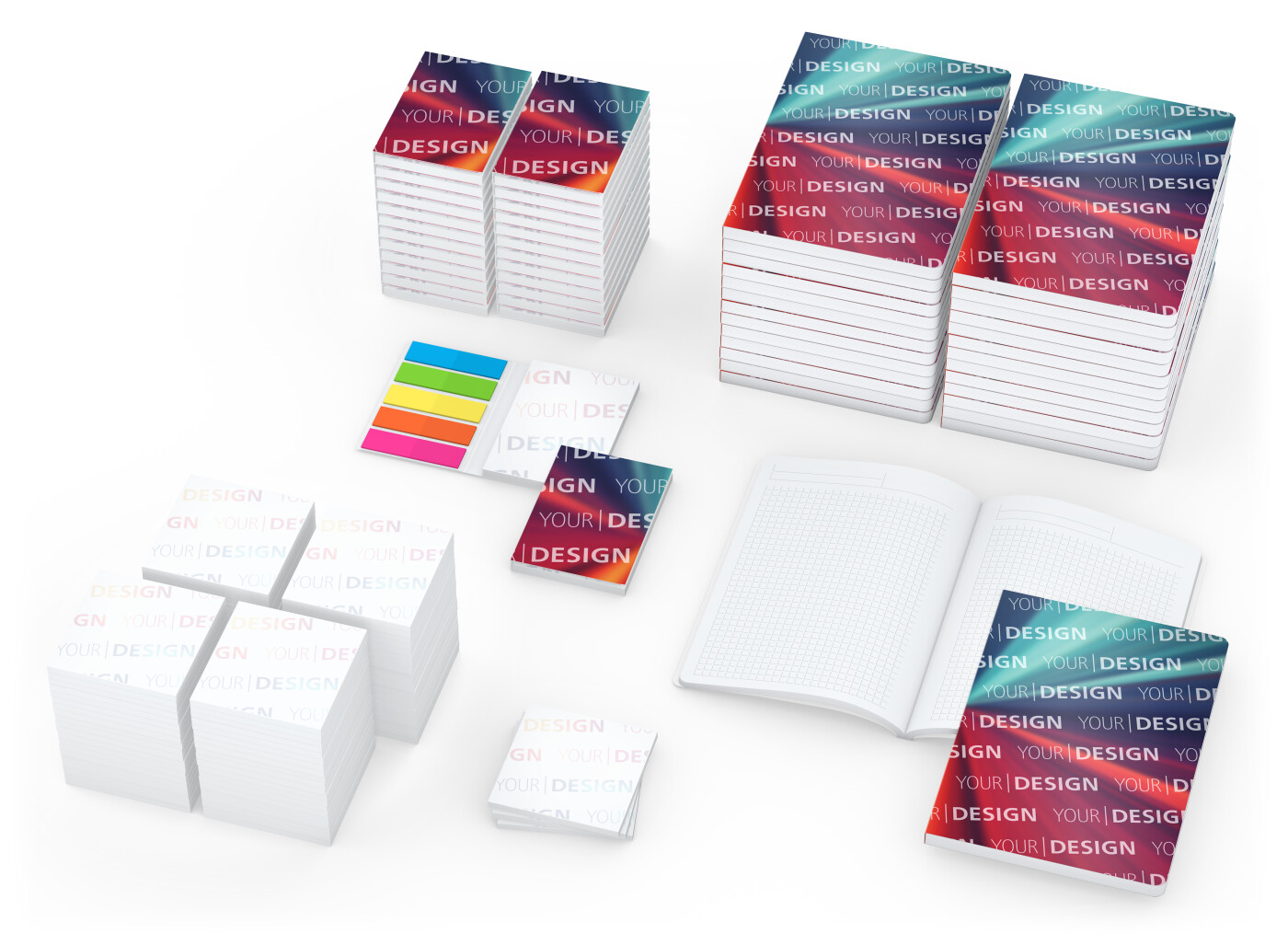 Spar-Set Soft-Notes XL 600 Haftnotizen Notizbücher mit Softcover