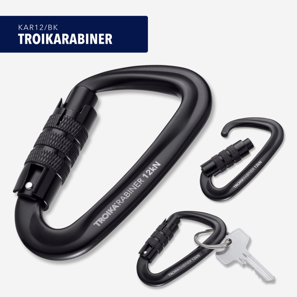 TROIKA Karabiner TROIKARABINER, schwarz