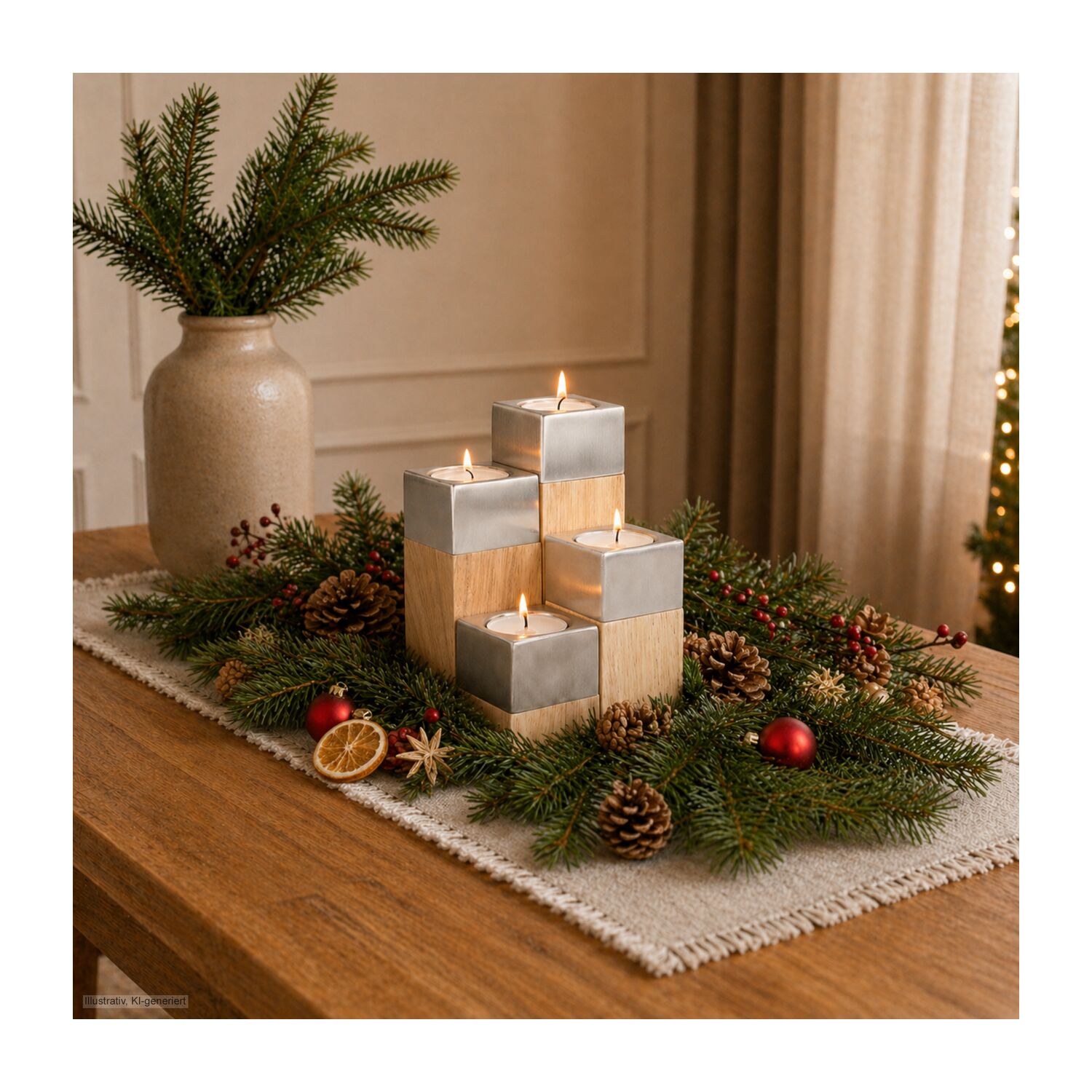Geschenkset / Präsenteset: Kerzen-Quartett