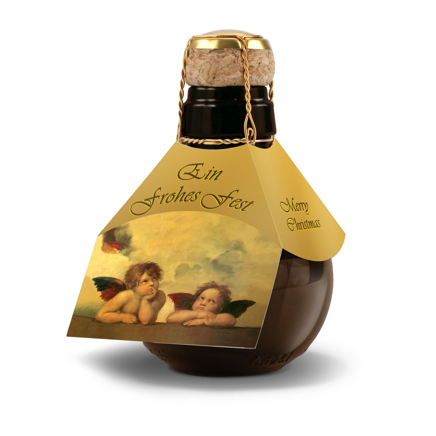 Geschenkartikel / Präsentartikel: Kleinste Sektflasche: Weihnachts-Raffael