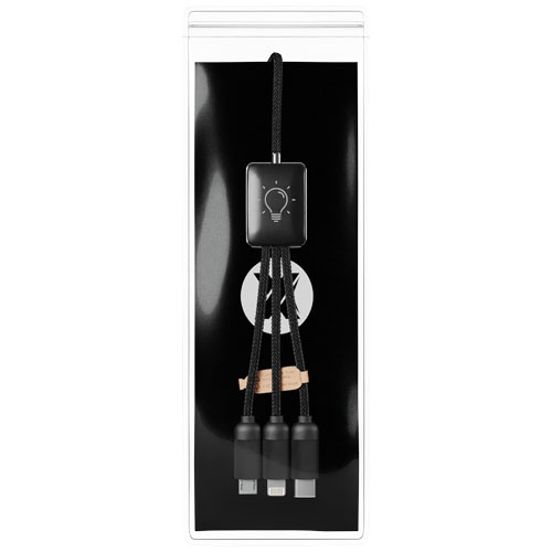 SCX.design C28 Erweitertes 5-in-1-Ladekabel, schwarz, weiss