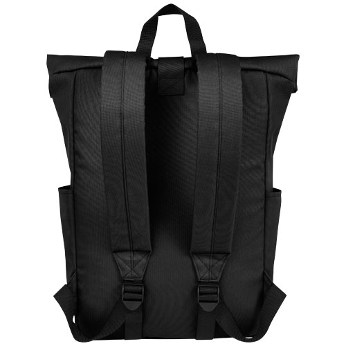 Byron 15,6" GRS RPET Roll-Top Rucksack 18 L, schwarz