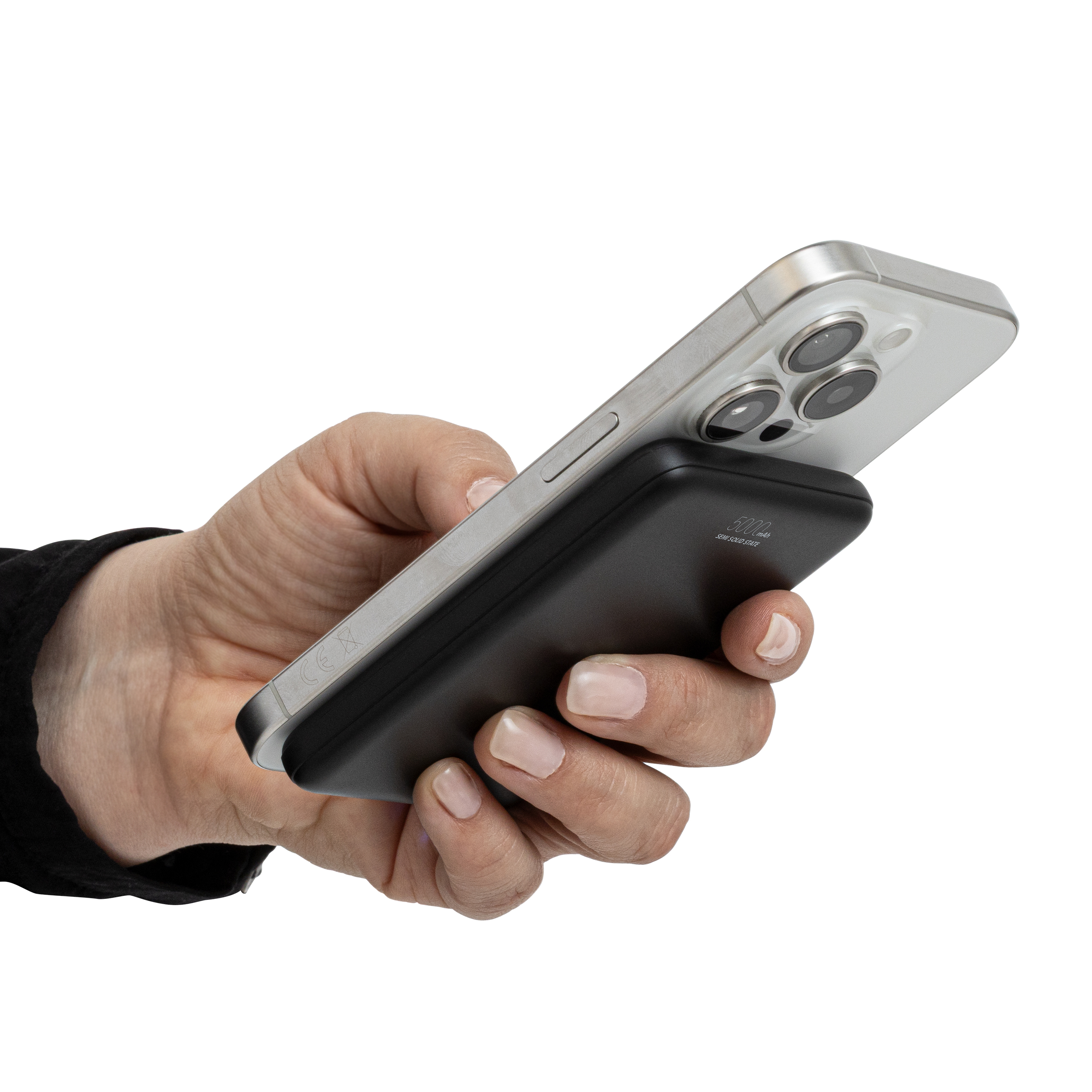 Magnetische 15W Wireless Powerbank REEVES-WATTRON Plus V - 5000 mAh, Schwarz