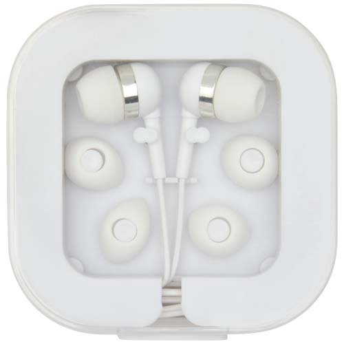Baekdu kabelgebundenes Headset Typ-C mit Aufbewahrungsbox aus recyceltem Kunststoff, weiss