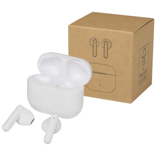 Altais True Wireless Bluetooth® Headset aus recyceltem Kunststoff, weiss