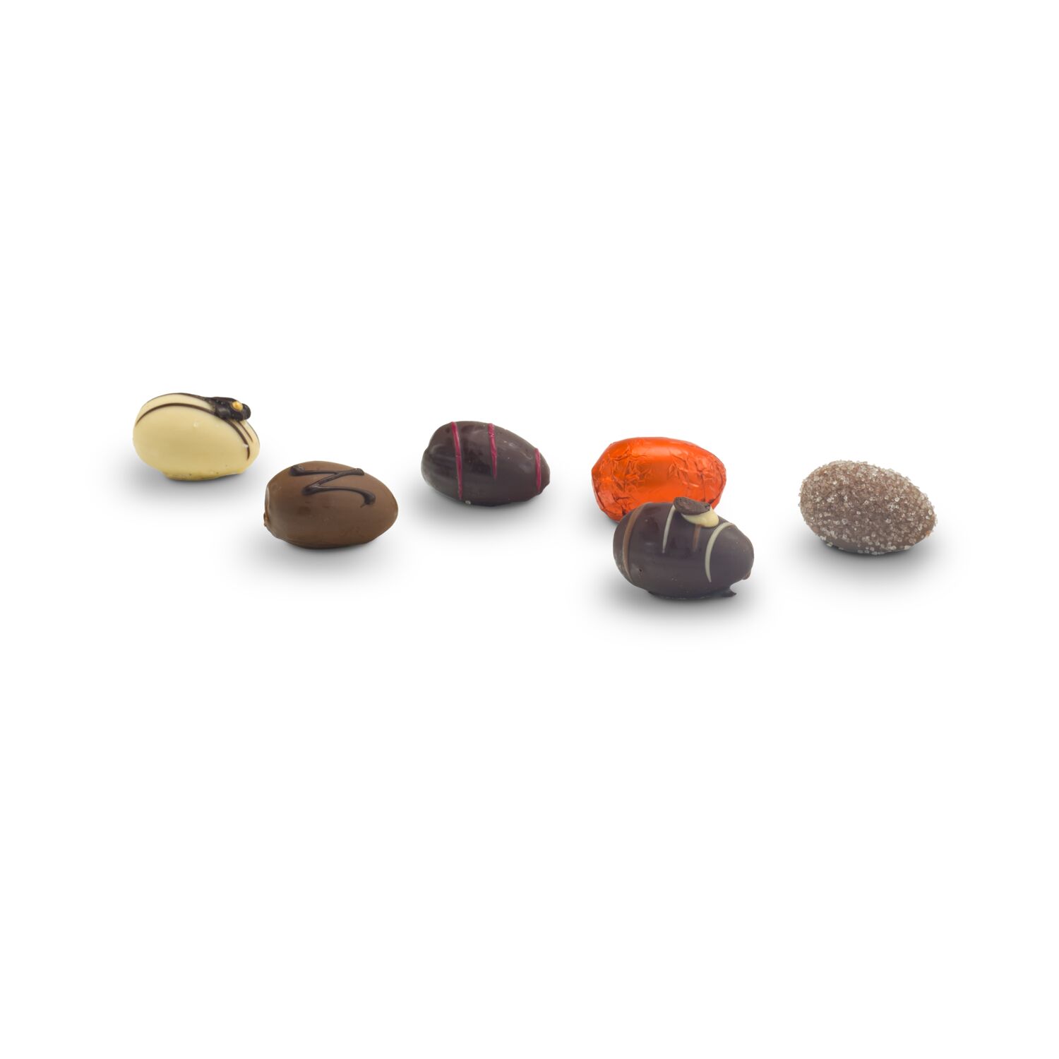 Geschenkartikel / Präsentartikel: Schokoladen-Pralineneier, 6 Stück