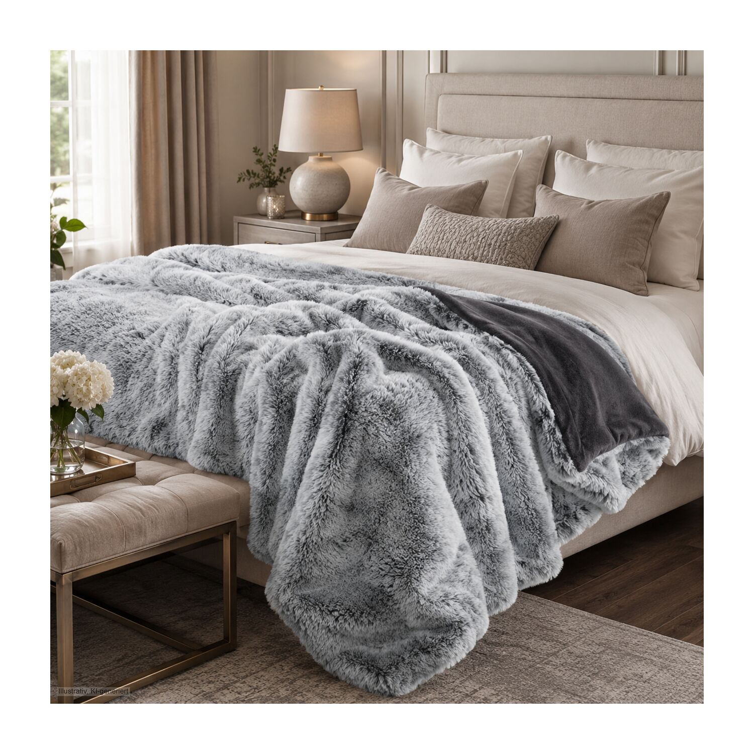 Luxury Decke Fur-Feeling - 150 x 200 cm, 530 g/m²