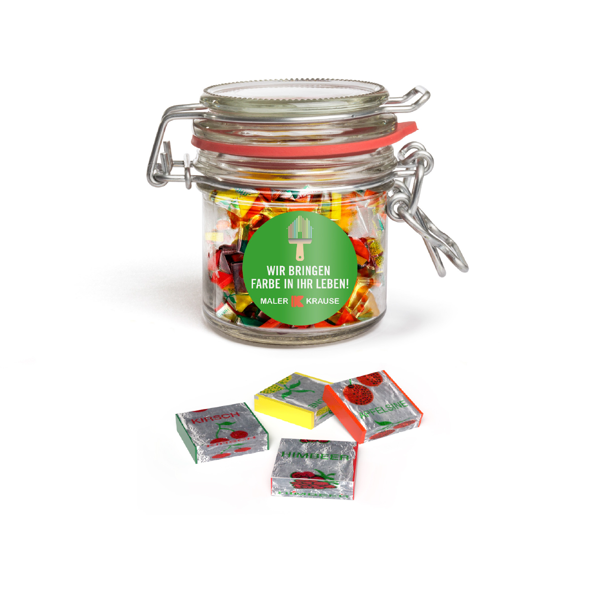 Fruchtkaramellen im Nostalgie Glas