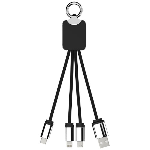 SCX.design C15 Quatro Ladekabel mit Leuchtlogo, blau, schwarz