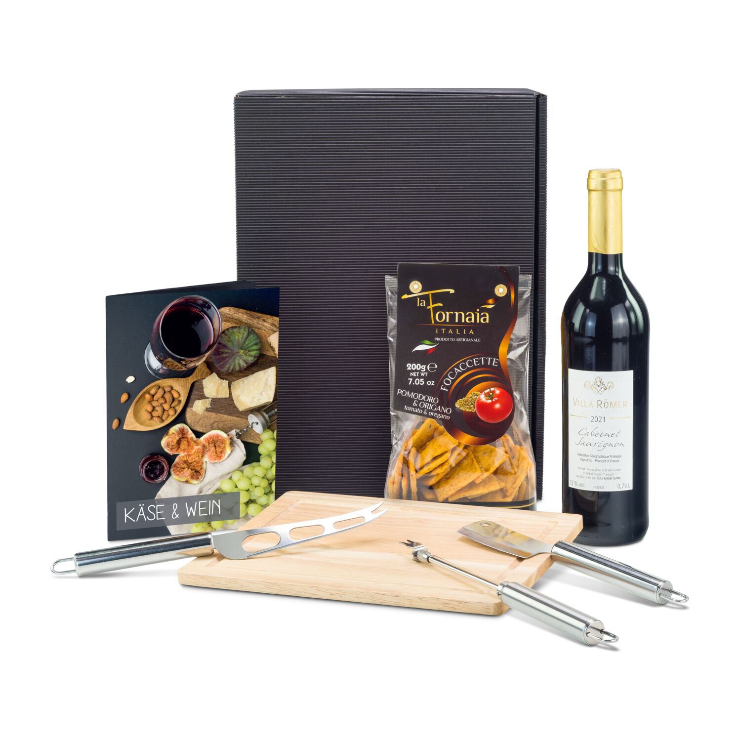 Geschenkset / Präsenteset: Käse & Wein