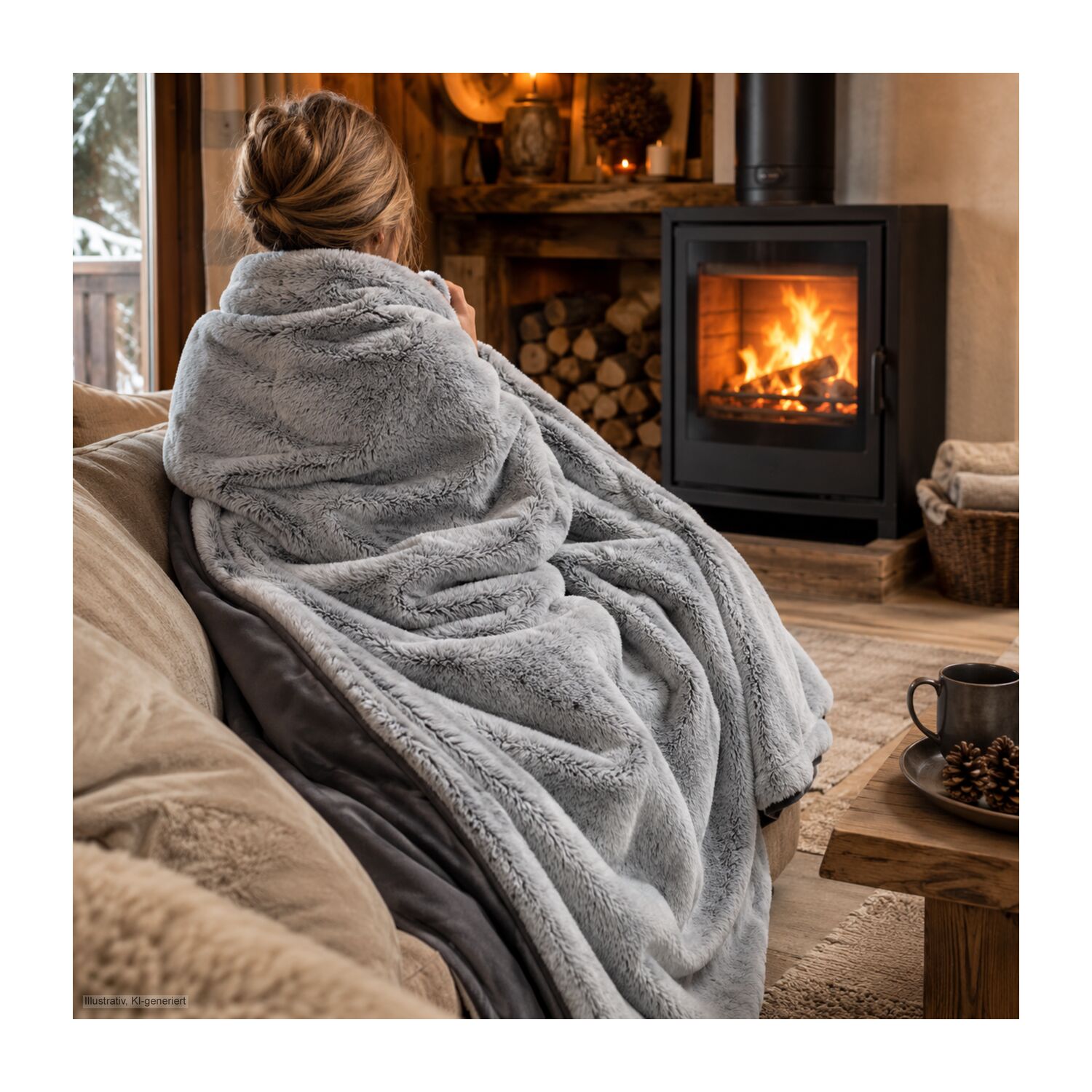 Luxury Decke Fur-Feeling - 150 x 200 cm, 530 g/m²