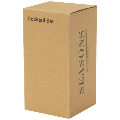 Gaudie Cocktailshaker aus recyceltem Edelstahl, silber