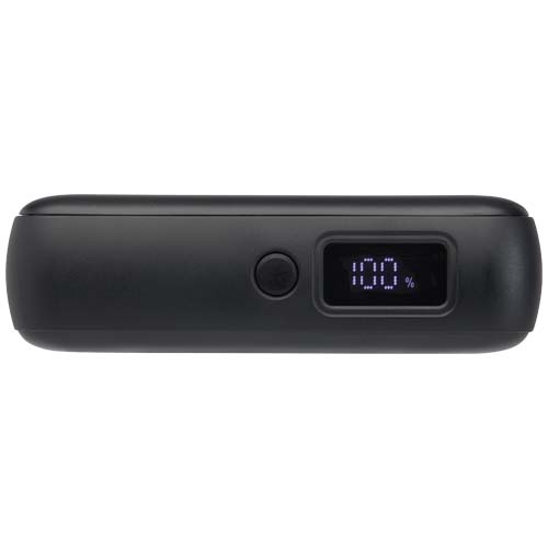 Acrux 35 W 10.000 mAh Tablet Powerbank mit integriertem Typ-C-Kabel aus recyceltem Kunststoff, schwarz