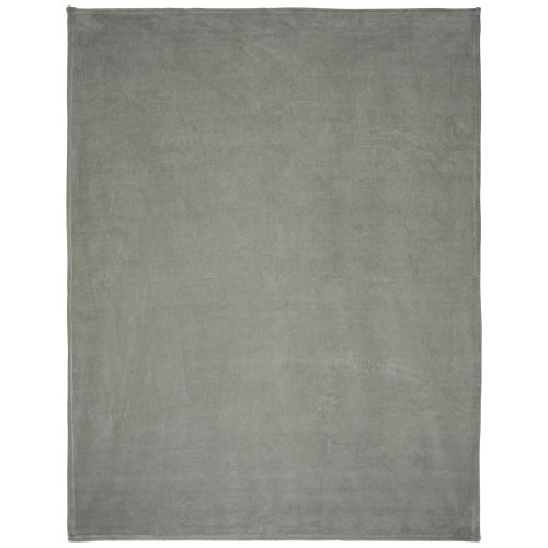 Bay Plaid-Decke aus extraweichem Coral-Fleece, grau