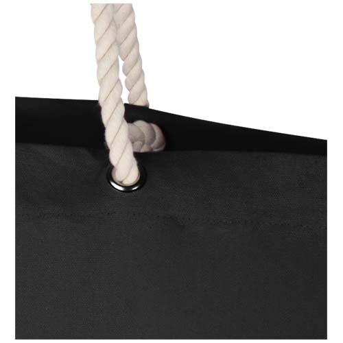 Florida 270 g/m² Strandtragetasche aus recyceltem GRS-Material, schwarz, schwarz
