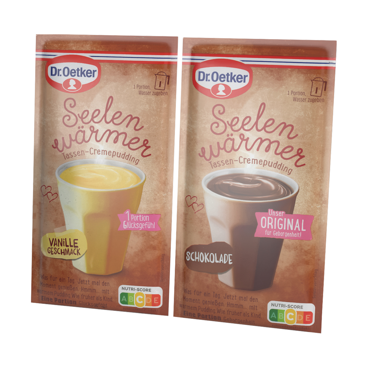 Dr. Oetker Tassenpudding in Mailingmappe | 59 g | Schoko | 4c Euroskala einseitig
