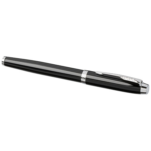 Parker IM Tintenroller (schwarze Mine), schwarz, chrom