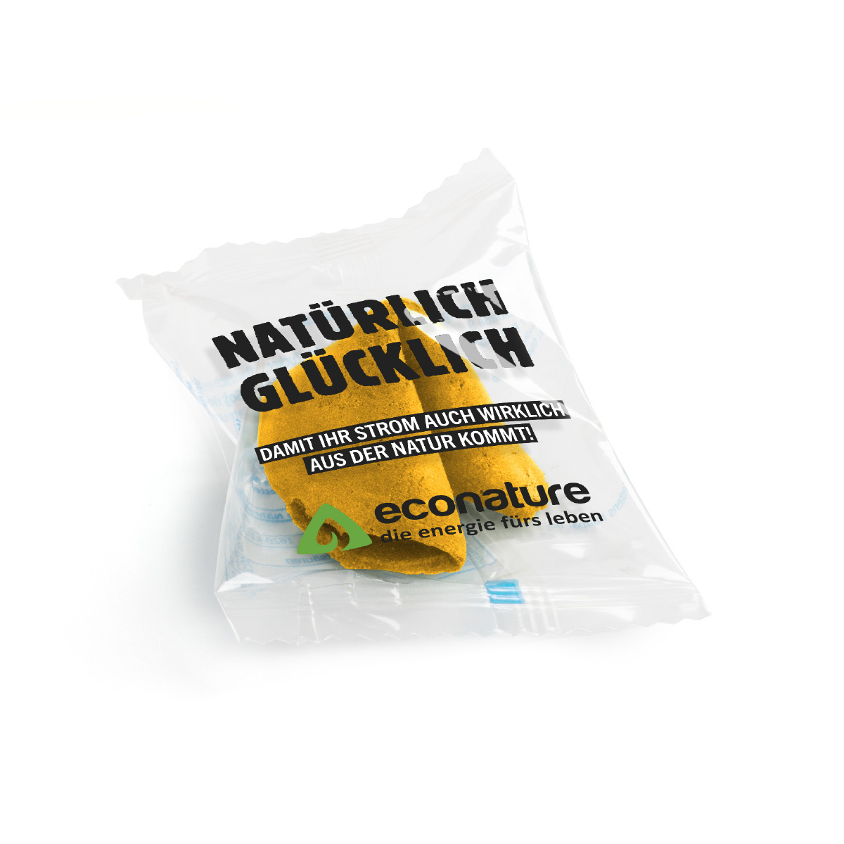 Glückskekse | 6 g | Gelb | Standard-Folie weiß | 4c Euroskala