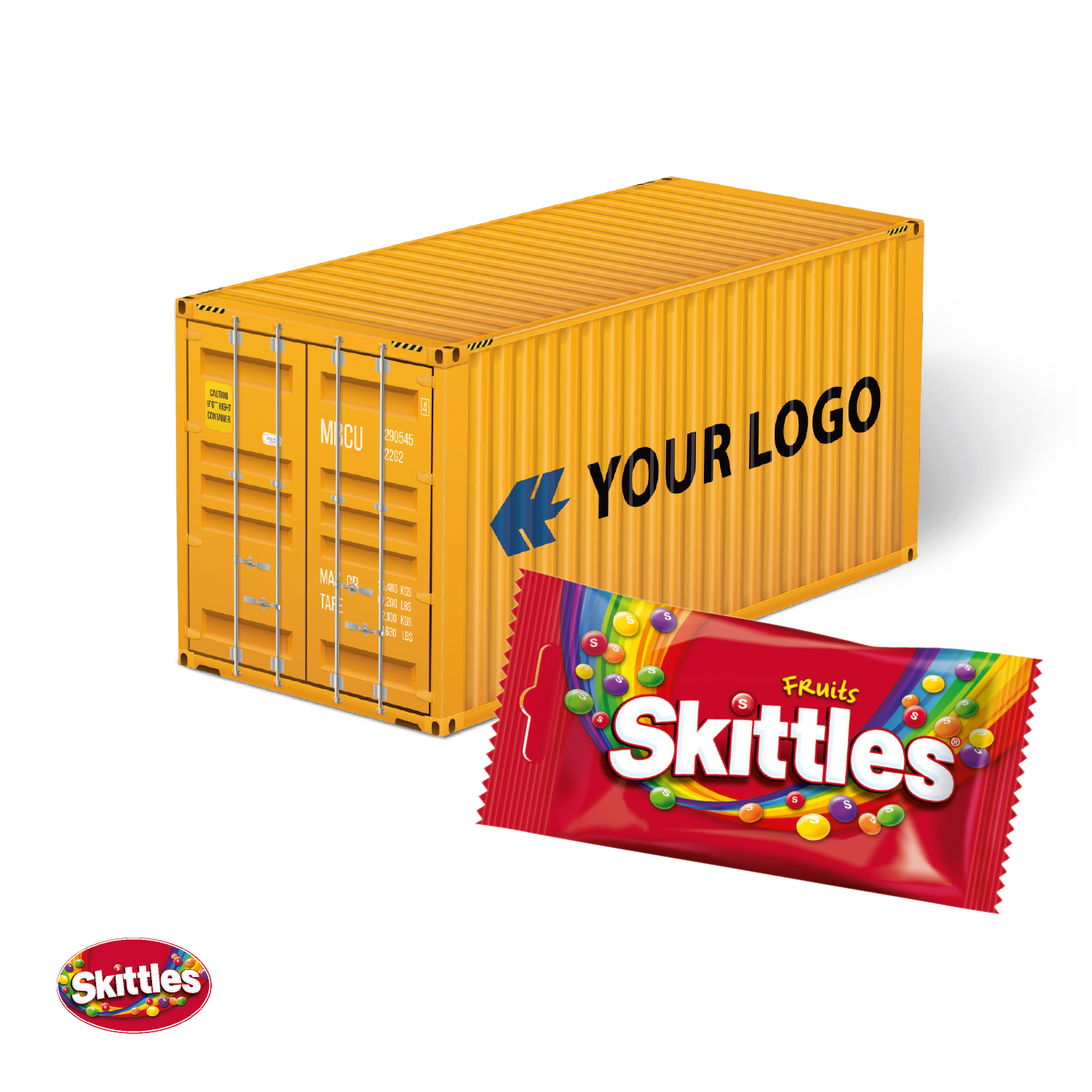 3D Präsent "Container" mit Skittles®