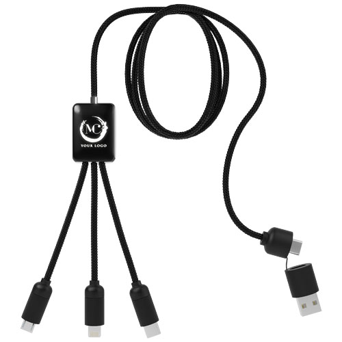 SCX.design C28 Erweitertes 5-in-1-Ladekabel, schwarz, weiss