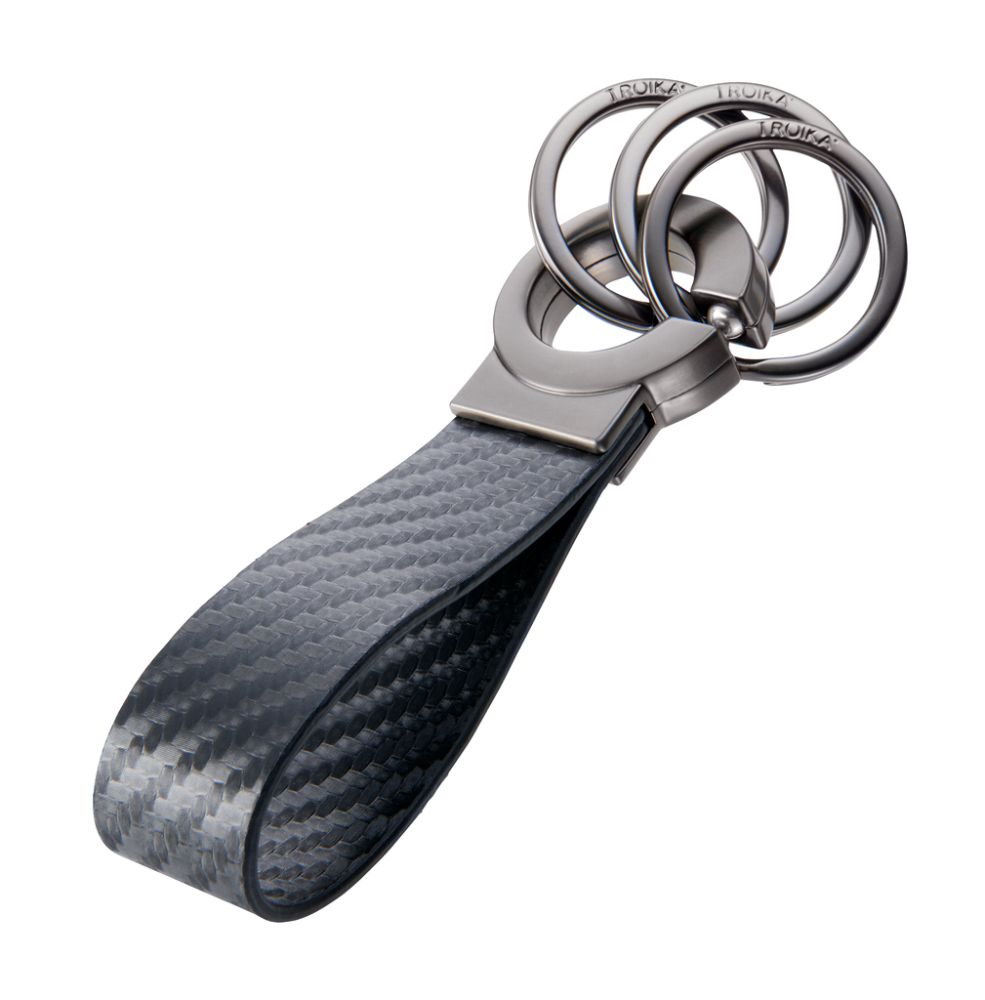 TROIKA Schlüsselanhänger KEY-CLICK , Carbon Optik