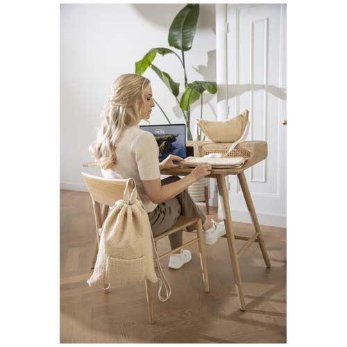 Bear 13" GRS-recycelte Sherpa Laptophülle 2 L, natur