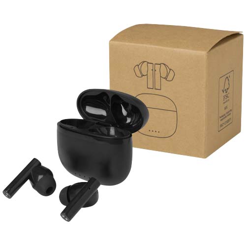 Alterf True Wireless Bluetooth® Headset aus recyceltem Kunststoff mit Silikon-Ohrstöpseln