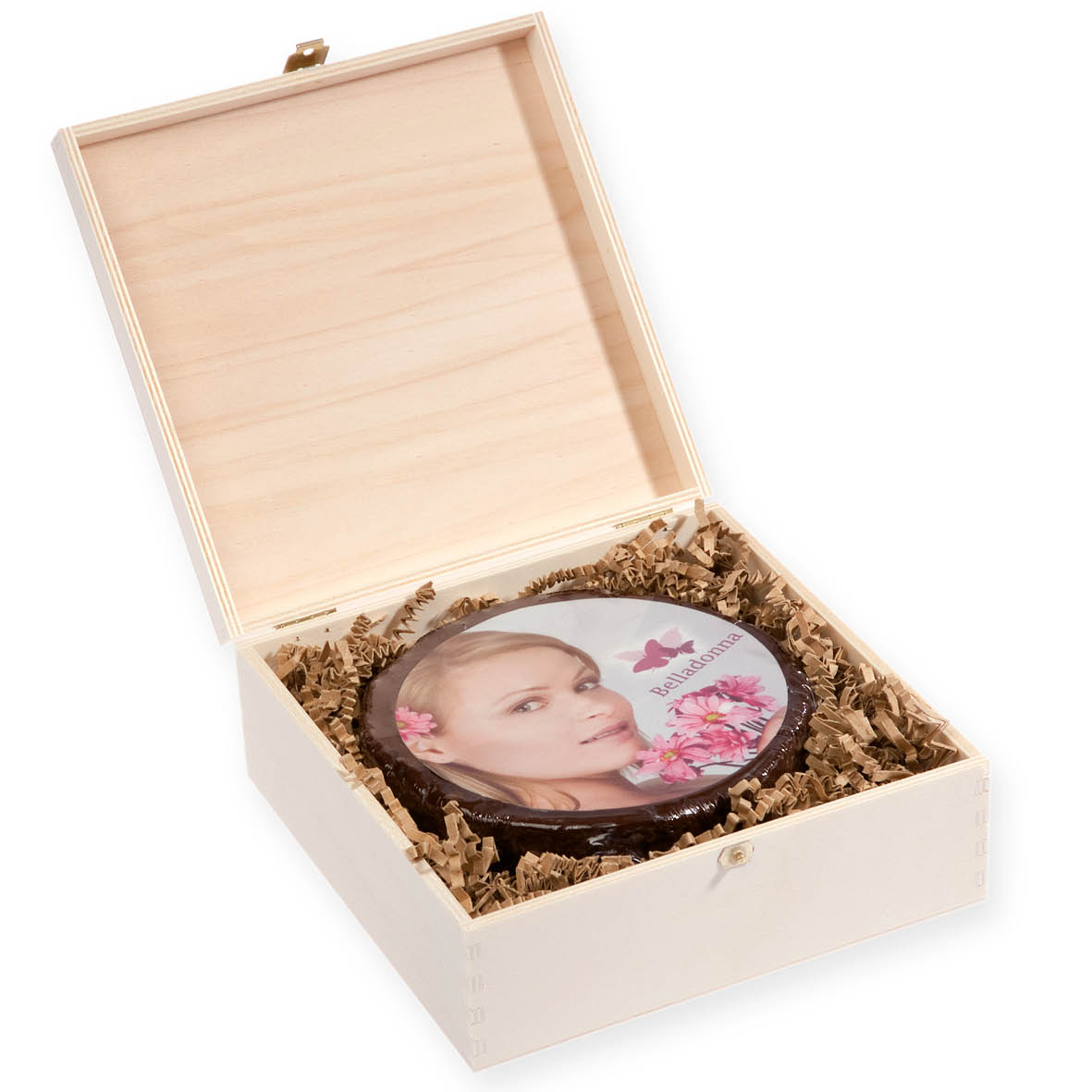 M-DESIGN-TORTE RUND IN HOLZBOX