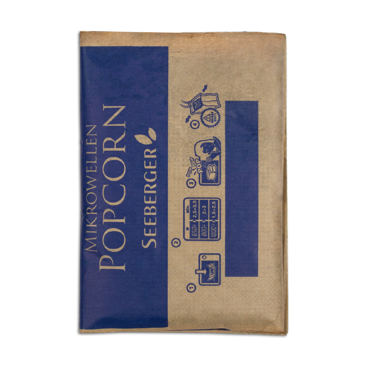 Mikrowellen-Popcorn im Werbetütchen | 90 g | salziges Popcorn | 4c Euroskala
