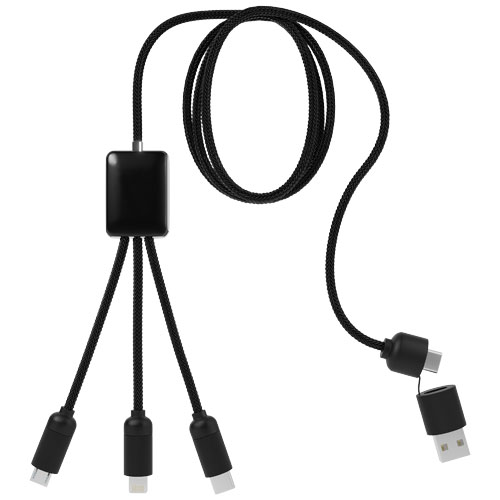 SCX.design C28 Erweitertes 5-in-1-Ladekabel, schwarz, weiss