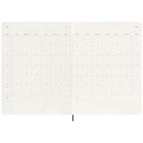 Moleskine Softcover 12 Monate Wochenkalender XL, saphir