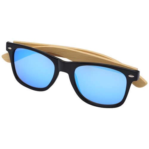 Hue Sonnenbrille mit Bambusbügeln, blau, natur