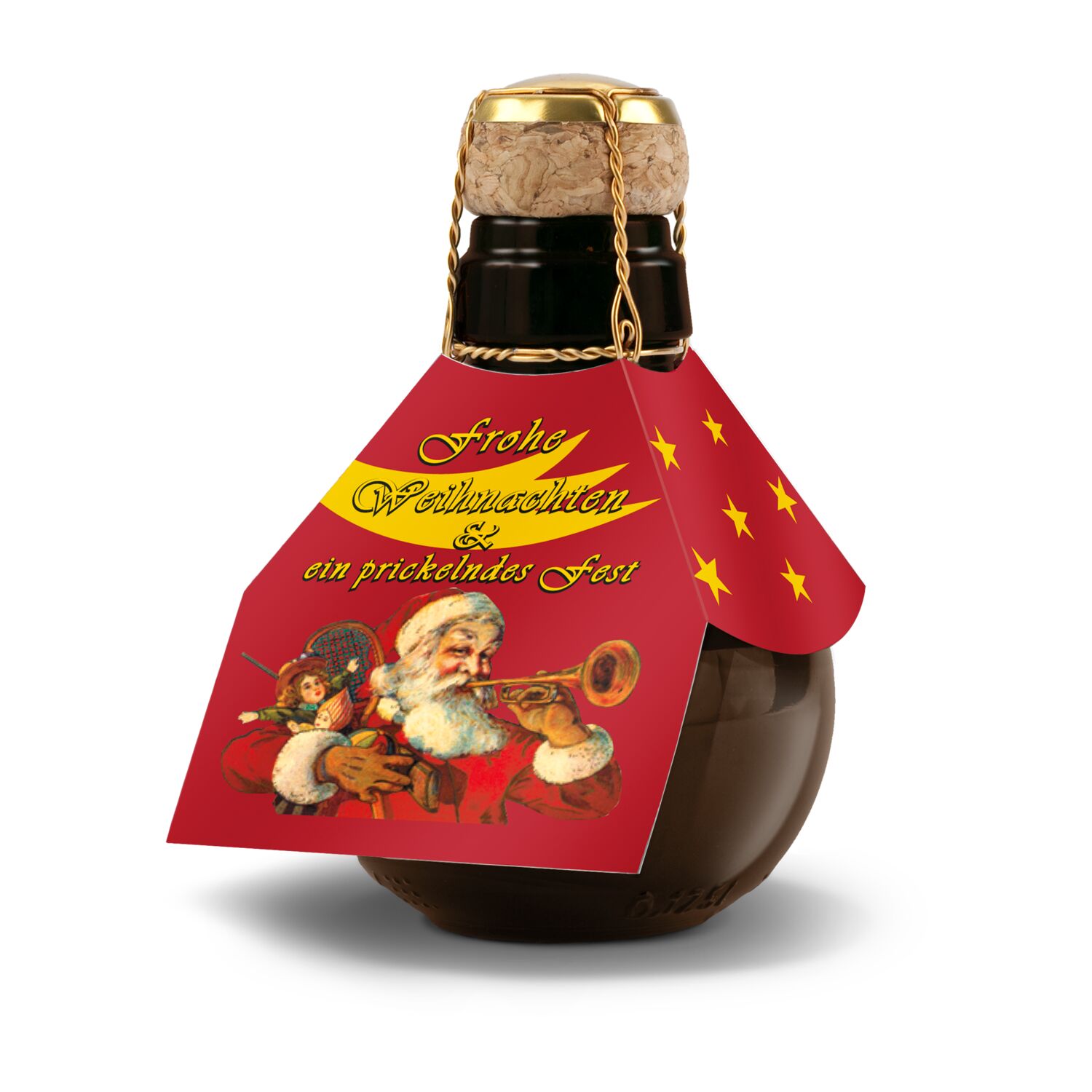 Geschenkartikel / Präsentartikel: Kleinste Sektflasche: Weihnachtsgruß