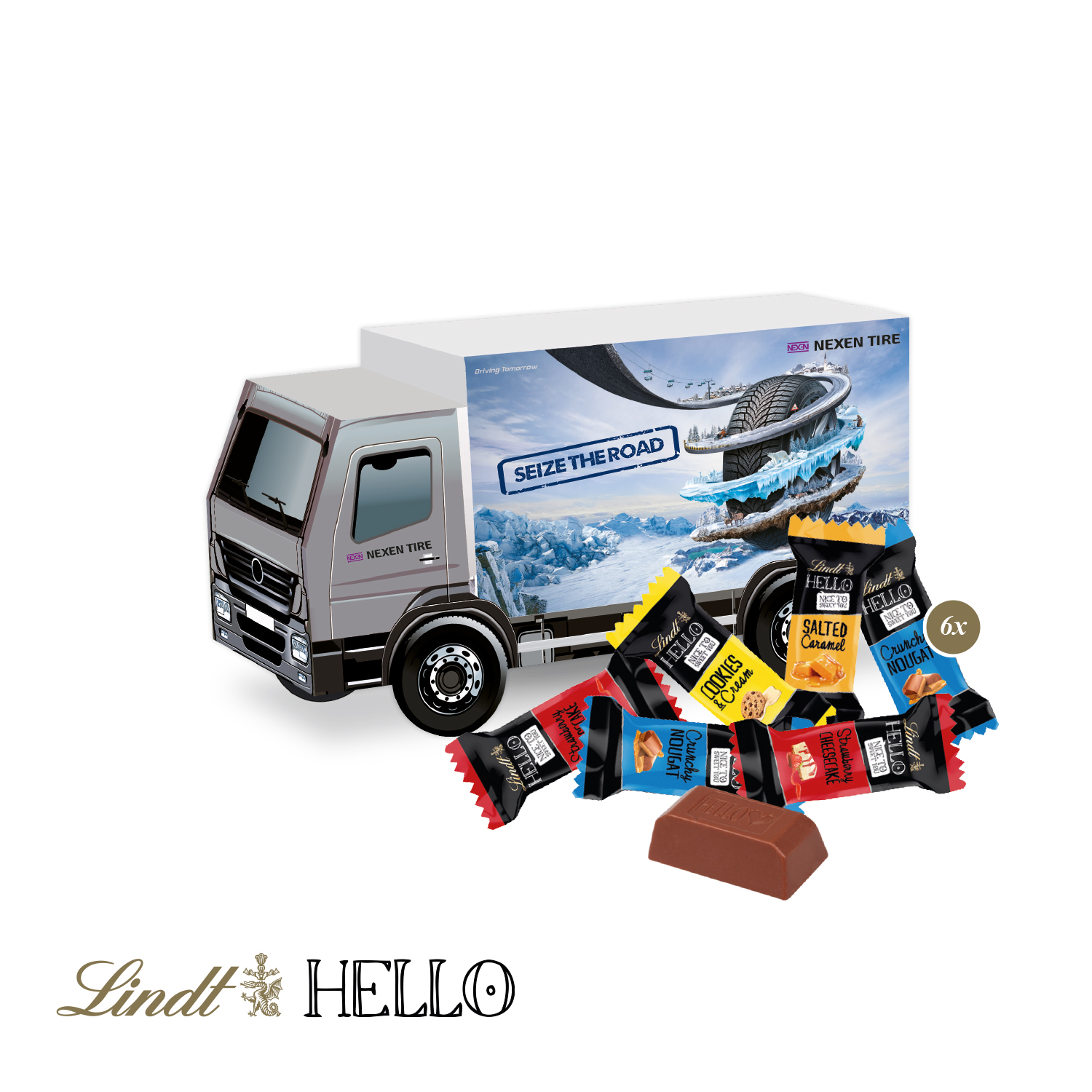 3D Präsent "LKW" mit Lindt HELLO