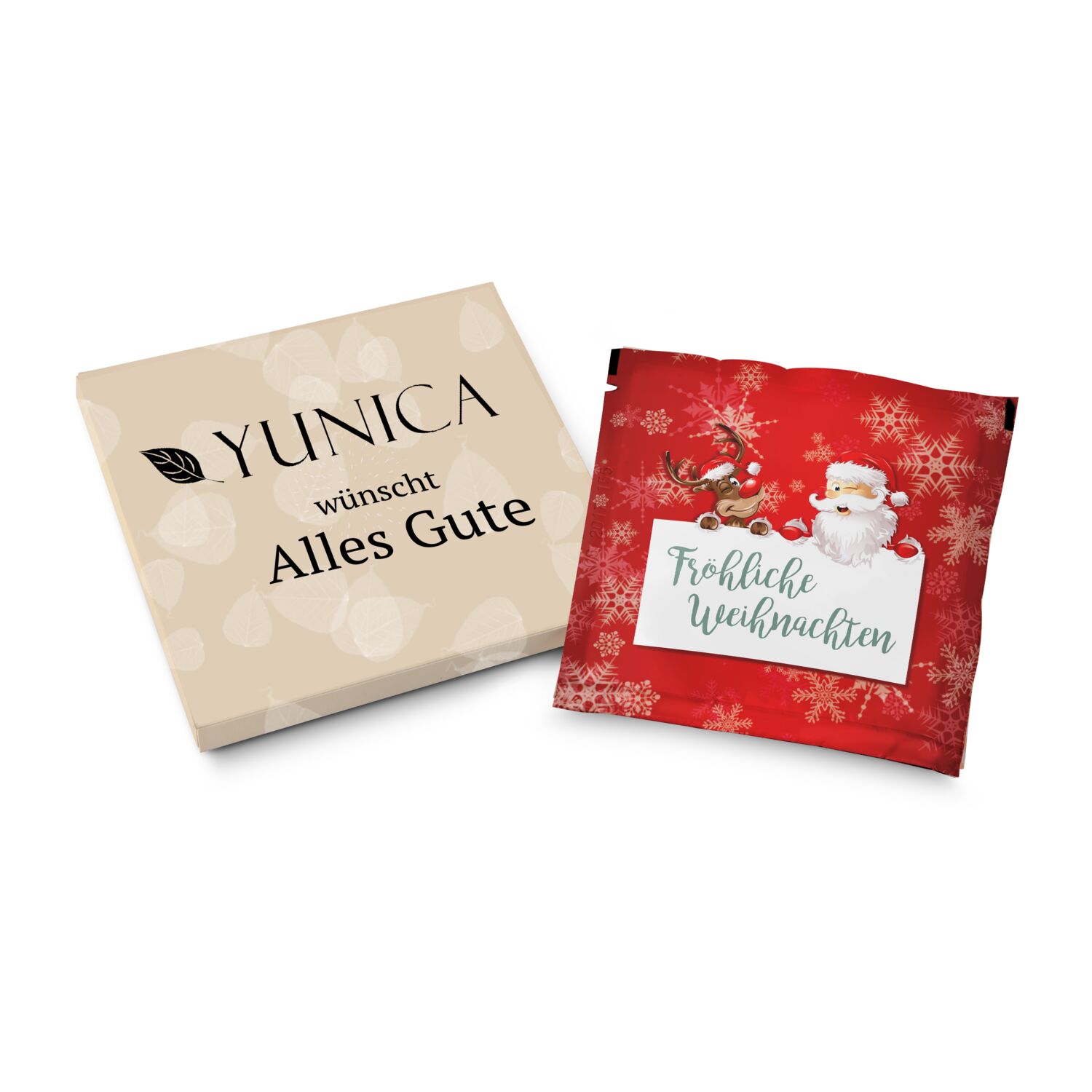 Badesalz Sachet im individuellen Mäppchen Fröhliche Weihnachten