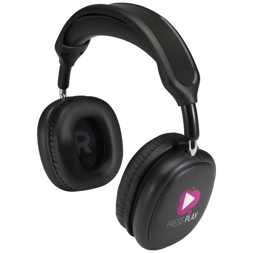 Alzir Over-Ear Wireless Bluetooth® Headset aus recyceltem Kunststoff, schwarz
