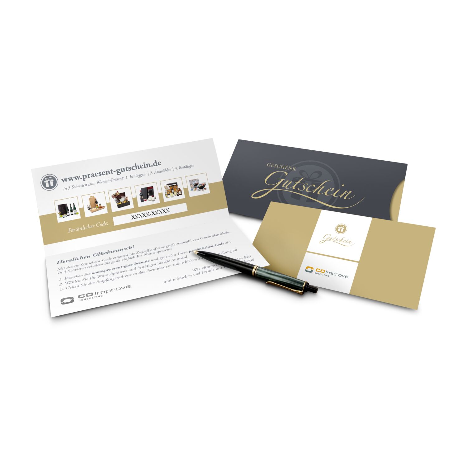 Geschenkgutschein Gold, 35 € für Präsent-, Lifestyle- und Wellnessartikel