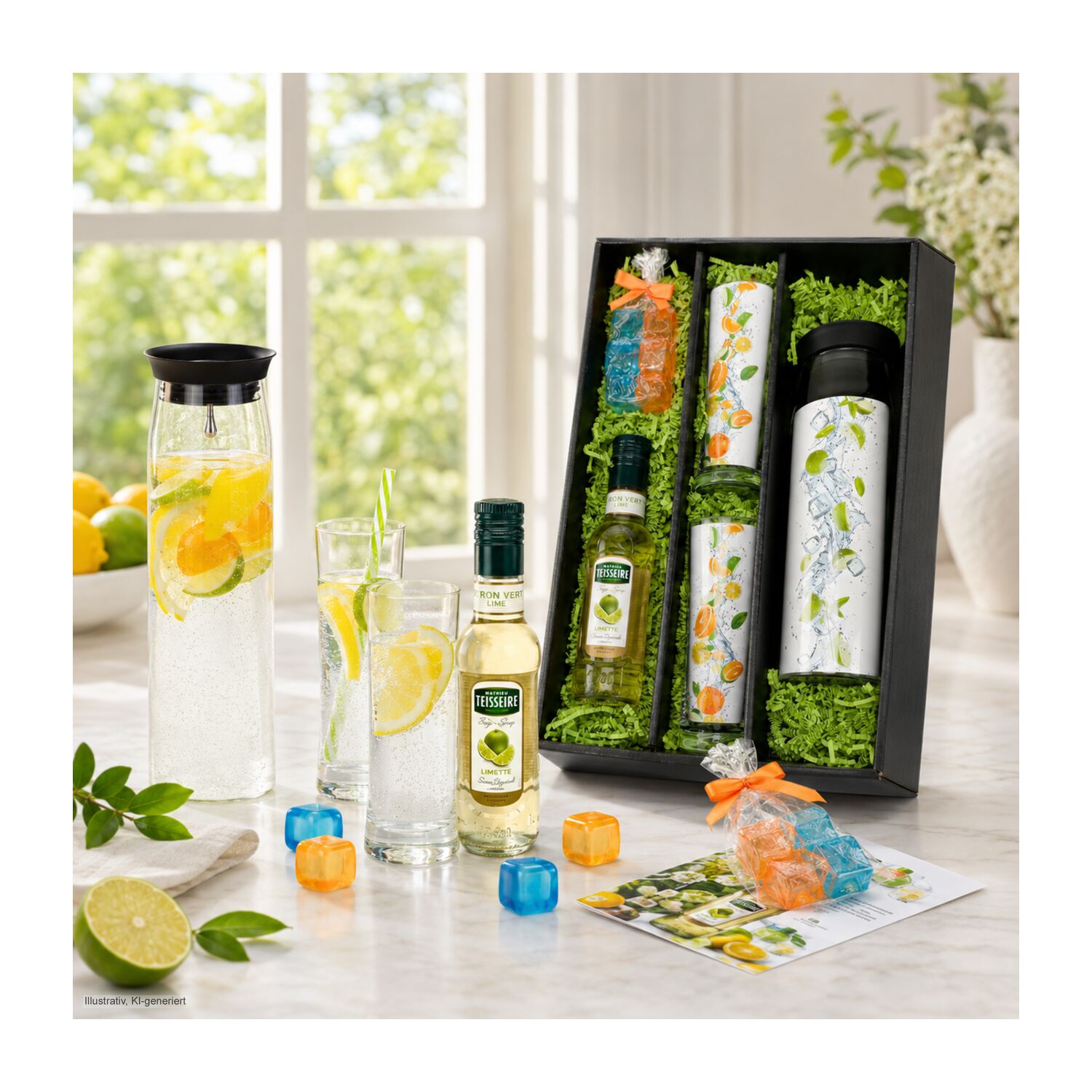 Geschenkset / Präsenteset: Karaffe Frisch & Fruchtig
