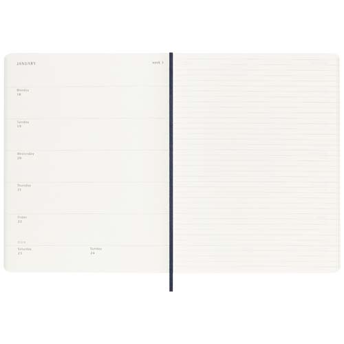 Moleskine Softcover 12 Monate Wochenkalender XL, saphir