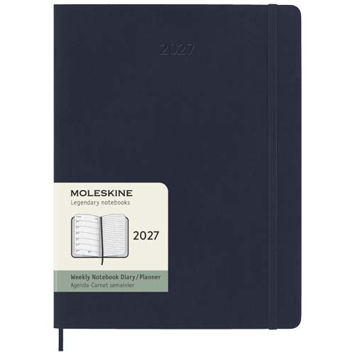 Moleskine Softcover 12 Monate Wochenkalender XL, saphir
