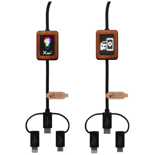 SCX.design C46 5-in-1 CarPlay-Kabel mit Leuchtlogo