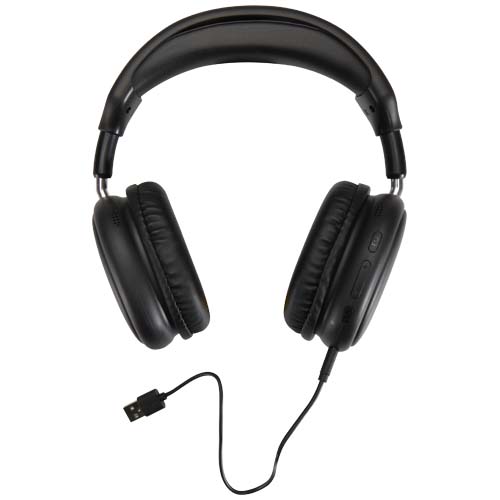 Alzir Over-Ear Wireless Bluetooth® Headset aus recyceltem Kunststoff, schwarz