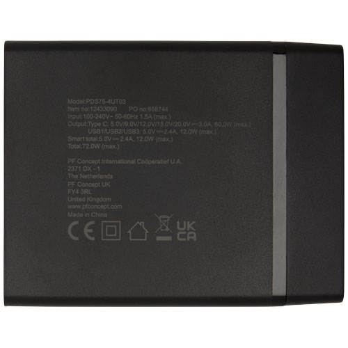 ADAPT PD-Powerstation aus recyceltem Kunststoff, 72W