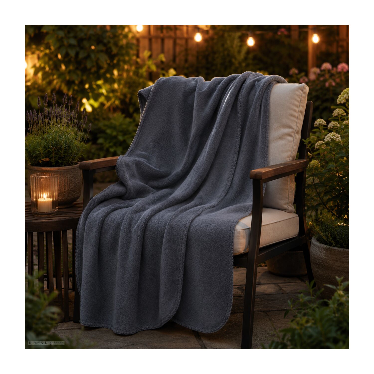 Polar-Fleecedecke Conscious - 120 x 150 cm, 250 g/m², anthrazit