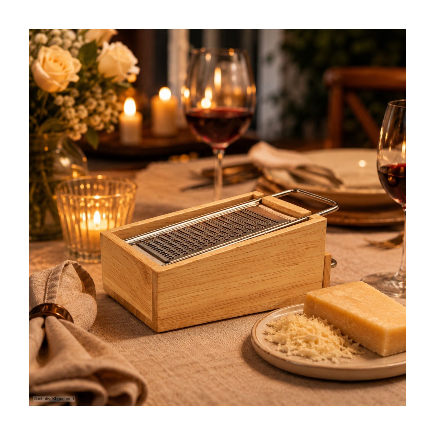 Geschenkset / Präsenteset: Die Parmesanreibe