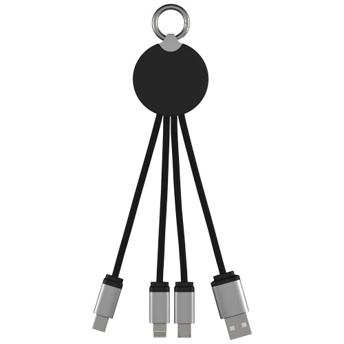 SCX.design C16 Kabel mit Leuchtlogo, rot, schwarz