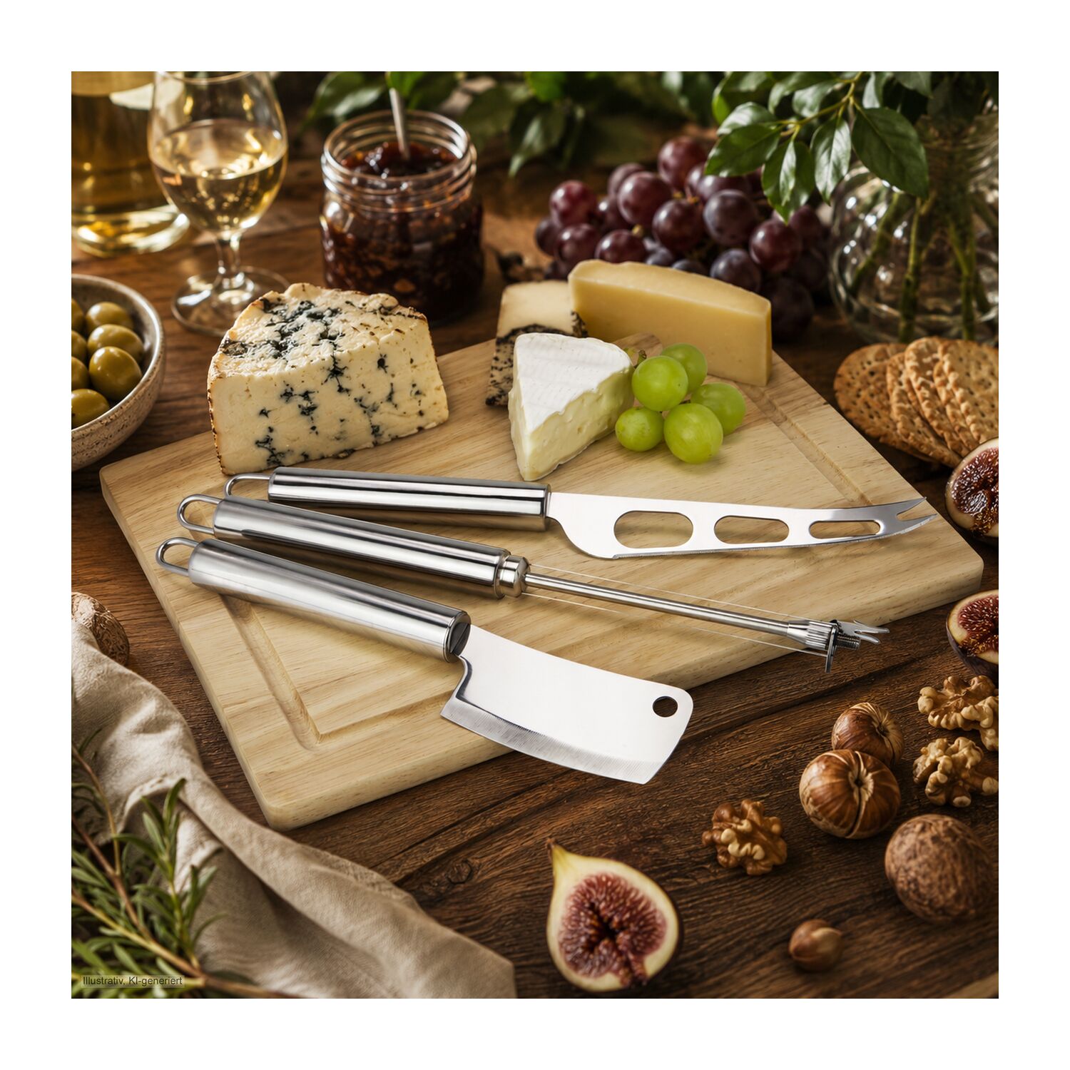 Geschenkset / Präsenteset: Käse & Wein