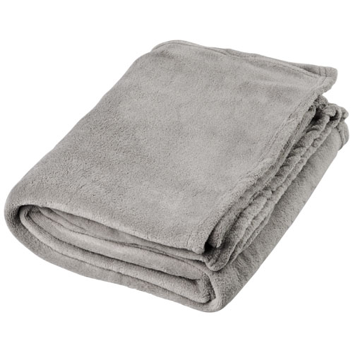 Bay Plaid-Decke aus extraweichem Coral-Fleece, grau