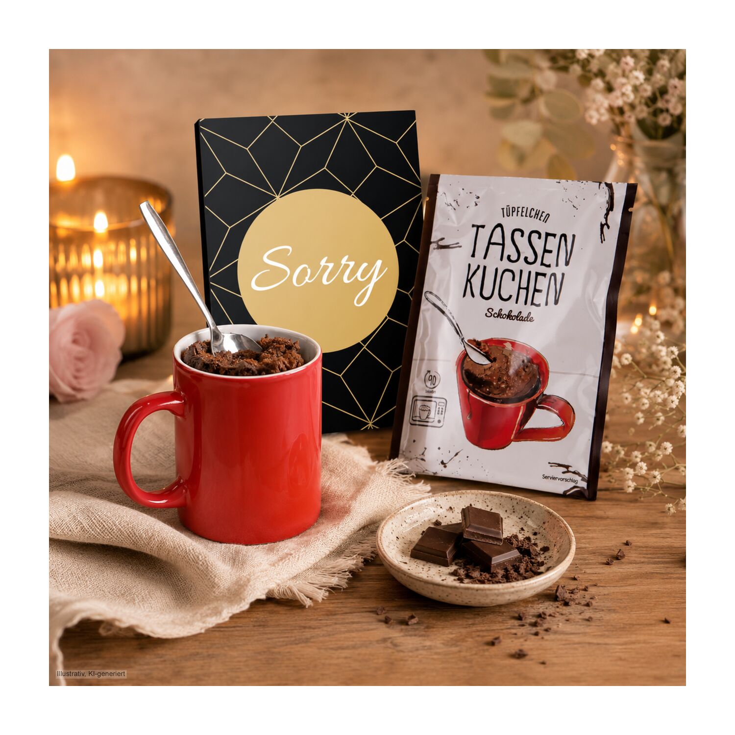 Geschenkartikel: Tassenkuchen 70 g, Sorry